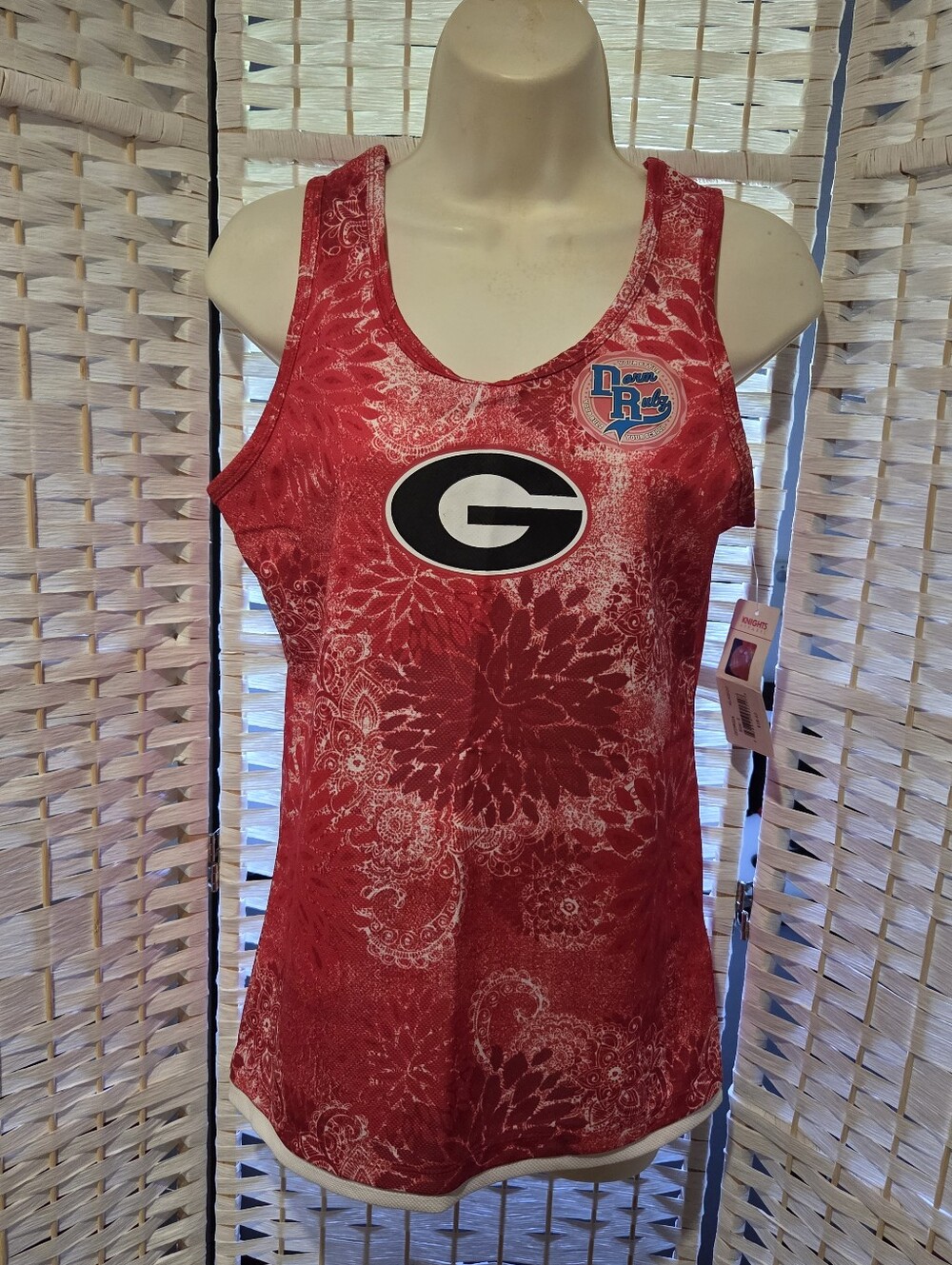 Knights Apparel Red Georgia G Racerback Tank